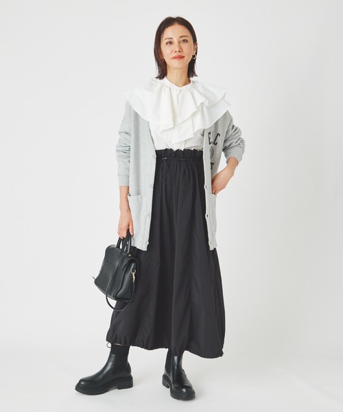 ever closet（エバークローゼット）の「レディス 撥水 2way フリル襟ブラウス（シャツ/ブラウス・レディース・ホワイト/ブラック・FREE）」の3枚目の写真