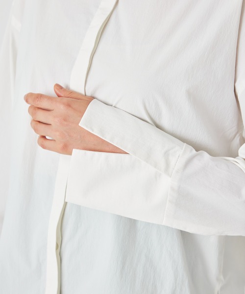 ever closet（エバークローゼット）の「レディス 撥水 2way フリル襟ブラウス（シャツ/ブラウス・レディース・ホワイト/ブラック・FREE）」の9枚目の写真