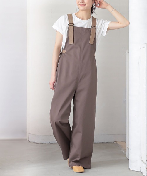 n'OrLABEL（ノアールレーベル）の「『ワークサロペット』（サロペット/オーバーオール・レディース・モカ/ブラック・2/1）」の4枚目の写真