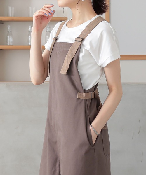 n'OrLABEL（ノアールレーベル）の「『ワークサロペット』（サロペット/オーバーオール・レディース・モカ/ブラック・2/1）」の10枚目の写真