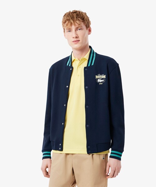 LACOSTE(ラコステ)の「2025マイアミオープンスウェットジャケット(ブルゾン・メンズ・ネイビー・L/XL/M)」の1枚目の写真