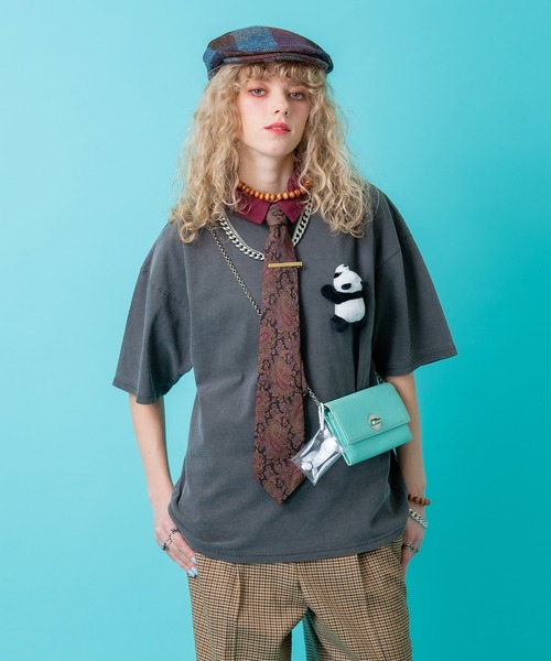 ankoROCK（アンコロック）の「TEDDY ankoROCK ピグメントTシャツ（Tシャツ/カットソー・メンズ・ベージュ系1/ブラック系2/ベージュ系2/ブラック系1・M/S/XL/L）」の8枚目の写真