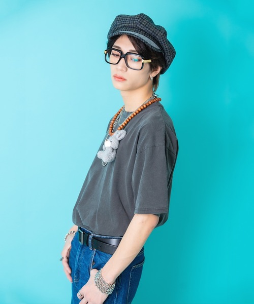 ankoROCK（アンコロック）の「TEDDY ankoROCK ピグメントTシャツ（Tシャツ/カットソー・メンズ・ベージュ系1/ブラック系2/ベージュ系2/ブラック系1・M/S/XL/L）」の20枚目の写真