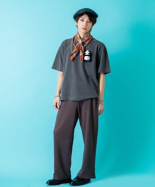 ankoROCK（アンコロック）の「TEDDY ankoROCK ピグメントTシャツ（Tシャツ/カットソー・メンズ・ベージュ系1/ブラック系2/ベージュ系2/ブラック系1・M/S/XL/L）」の7枚目の写真
