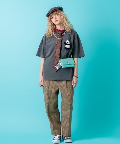 ankoROCK（アンコロック）の「TEDDY ankoROCK ピグメントTシャツ（Tシャツ/カットソー・メンズ・ベージュ系1/ブラック系2/ベージュ系2/ブラック系1・M/S/XL/L）」の9枚目の写真