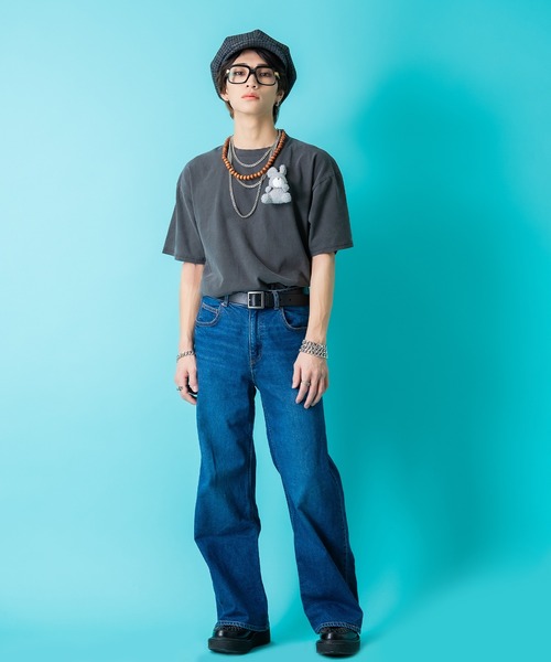 ankoROCK（アンコロック）の「TEDDY ankoROCK ピグメントTシャツ（Tシャツ/カットソー・メンズ・ベージュ系1/ブラック系2/ベージュ系2/ブラック系1・M/S/XL/L）」の21枚目の写真