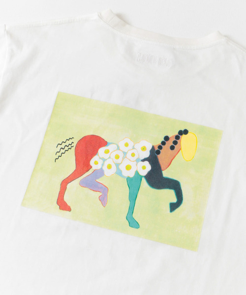 Common Noun(コモン ナウン)の「『別注』Common Noun×DOORS HORSE Kana Akiyama T-shirts(Tシャツ/カットソー・レディース・ライトブルー/ホワイト・ONE)」の14枚目の写真