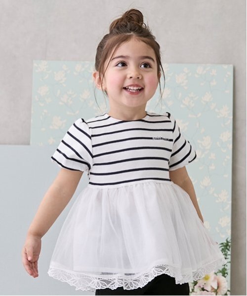 【親子リンクセット】シアーペプラムドッキングT セール】【リンク】シアーペプラムドッキングT(キッズ)（Tシャツ