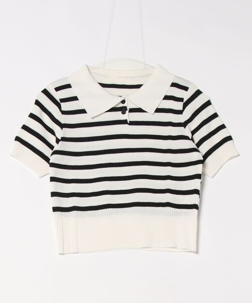 mooses ポロニット　ホワイト U.S. POLO ASSN. /ユーエスポロアッスン 別注 ワンポイントロゴ