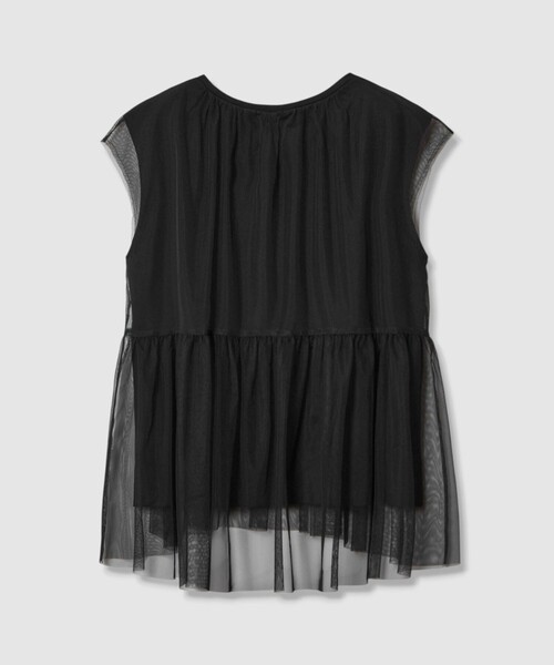 allureville(アルアバイル)の「チュールドッキングイレヘムプルオーバー(Tシャツ/カットソー・レディース・オフホワイト/ブラック・2)」の8枚目の写真
