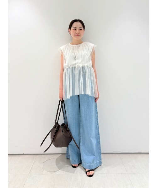 allureville(アルアバイル)の「チュールドッキングイレヘムプルオーバー(Tシャツ/カットソー・レディース・オフホワイト/ブラック・2)」の13枚目の写真