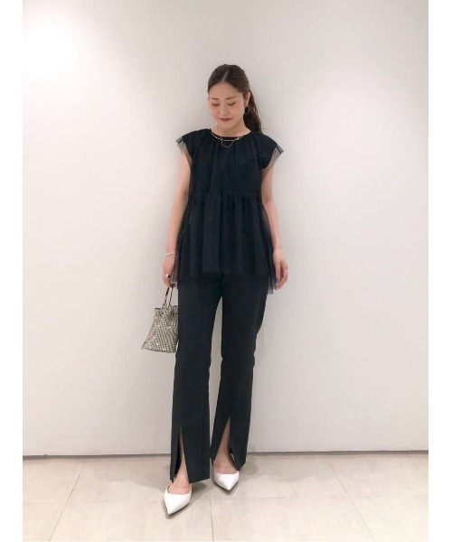 allureville(アルアバイル)の「チュールドッキングイレヘムプルオーバー(Tシャツ/カットソー・レディース・オフホワイト/ブラック・2)」の17枚目の写真