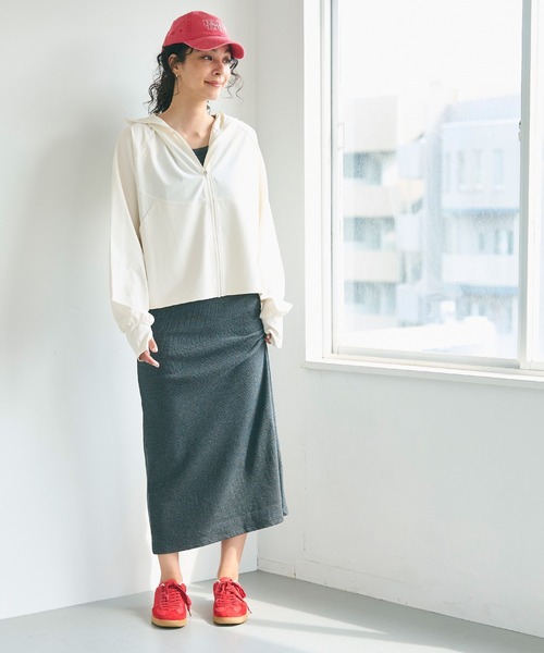 coca（coca）（コカ）の「UVカットドルマンパーカー（パーカー・レディース・アイボリー/ブラック・S/M/L）」の3枚目の写真