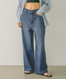 BAYFLOW | [ウエストゴム仕様でノンストレス]アソートワイドデニム(デニムパンツ)