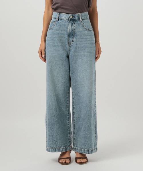 BAYFLOW（ベイフロー）の「[ウエストゴム仕様でノンストレス]アソートワイドデニム（デニムパンツ・レディース・サックスブルー/インディゴブルー/ブルー系・SMALL/MEDIUM/LARGE）」の15枚目の写真