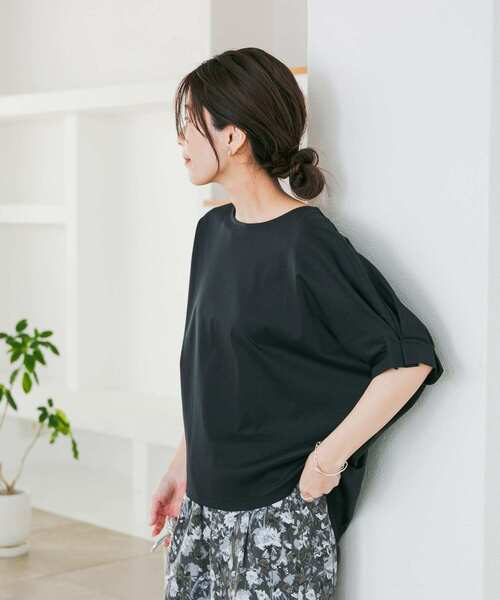 URBAN RESEARCH DOORS（アーバンリサーチドアーズ）の「『仁村紗和さん着用』『UR TECH』サマシェアタックスリーブプルオーバー（Tシャツ/カットソー・レディース・オレンジ/ブラック/オフホワイト/ブルー・MEDIUM）」の20枚目の写真