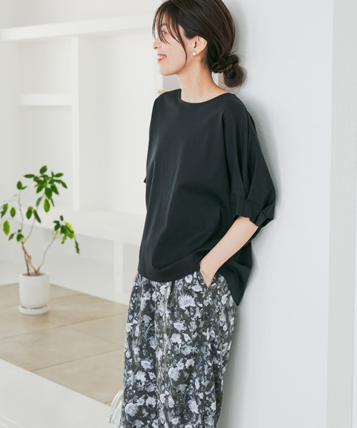 URBAN RESEARCH DOORS（アーバンリサーチドアーズ）の「『仁村紗和さん着用』『UR TECH』サマシェアタックスリーブプルオーバー（Tシャツ/カットソー・レディース・オレンジ/ブラック/オフホワイト/ブルー・MEDIUM）」の21枚目の写真