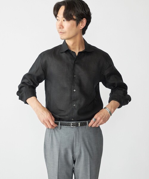 SHIPS: ウォッシュド リネン ソリッド シャツ（シャツ/ブラウス