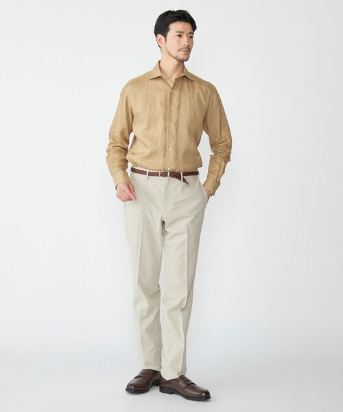 SHIPS: ウォッシュド リネン ソリッド シャツ（シャツ/ブラウス