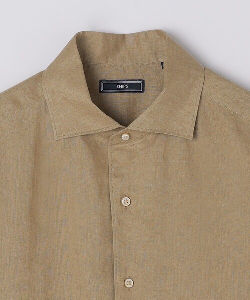 SHIPS: ウォッシュド リネン ソリッド シャツ（シャツ/ブラウス