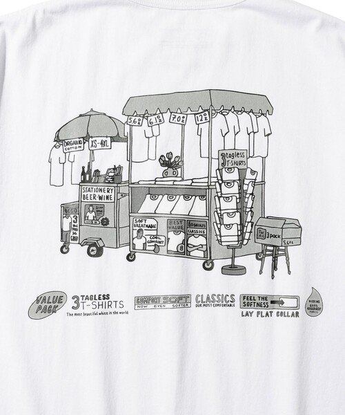 BEAMS T(ビームスティー)の「TRAVELING T-SHIRT(Tシャツ/カットソー・メンズ・ホワイト・S/L/M/XL)」の9枚目の写真