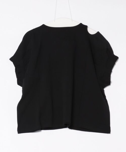 unica（ユニカ）の「カットアウトタックスリーブT ladies（Tシャツ/カットソー・レディース・ネイビー/オフホワイト/ブラック・F）」の4枚目の写真