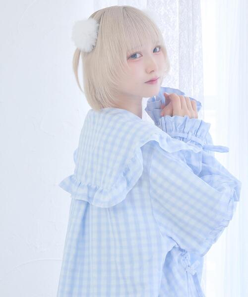 Whinny(ホワイニー)の「Whinny/《3WAY仕様♪》23世紀スーパーパラダイス(シャツ/ブラウス・レディース・ネイビー/サックスブルー・FREE)」の5枚目の写真