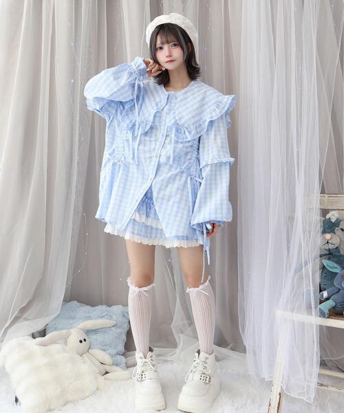 Whinny(ホワイニー)の「Whinny/《3WAY仕様♪》23世紀スーパーパラダイス(シャツ/ブラウス・レディース・ネイビー/サックスブルー・FREE)」の14枚目の写真