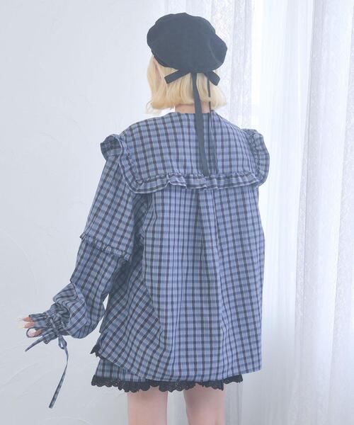Whinny(ホワイニー)の「Whinny/《3WAY仕様♪》23世紀スーパーパラダイス(シャツ/ブラウス・レディース・ネイビー/サックスブルー・FREE)」の20枚目の写真