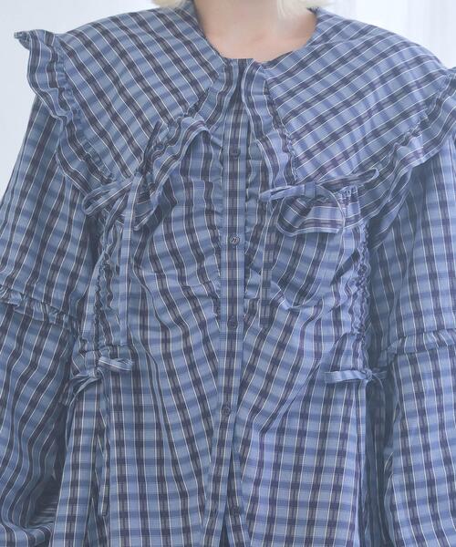 Whinny(ホワイニー)の「Whinny/《3WAY仕様♪》23世紀スーパーパラダイス(シャツ/ブラウス・レディース・ネイビー/サックスブルー・FREE)」の22枚目の写真