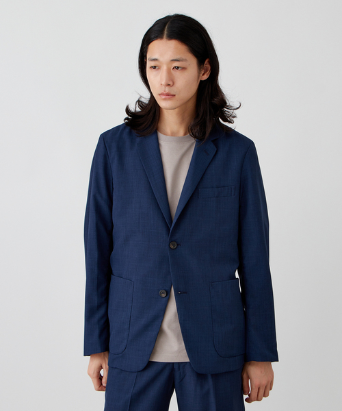 B.C STOCK(ベーセーストック)の「【軽量/洗える】ポリエステルトロピカル テーラードジャケット(テーラードジャケット・メンズ・ブラック/ネイビー・MEDIUM/LARGE/X-LARGE)」の2枚目の写真