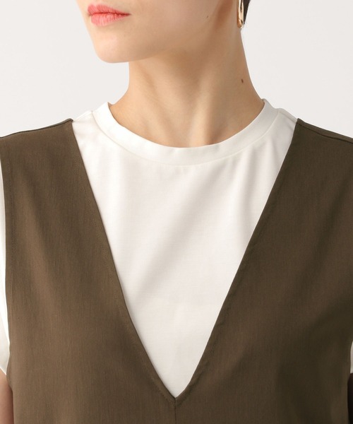 Elura（エルーラ）の「快適ストレッチワンピース〈低身長サイズあり〉/328381（ワンピース・レディース・ダークブラウン/ブラック・FREE/FREE(S)）」の11枚目の写真