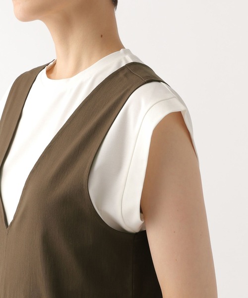 Elura（エルーラ）の「快適ストレッチワンピース〈低身長サイズあり〉/328381（ワンピース・レディース・ダークブラウン/ブラック・FREE/FREE(S)）」の12枚目の写真