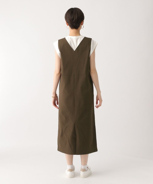 Elura（エルーラ）の「快適ストレッチワンピース〈低身長サイズあり〉/328381（ワンピース・レディース・ダークブラウン/ブラック・FREE/FREE(S)）」の9枚目の写真