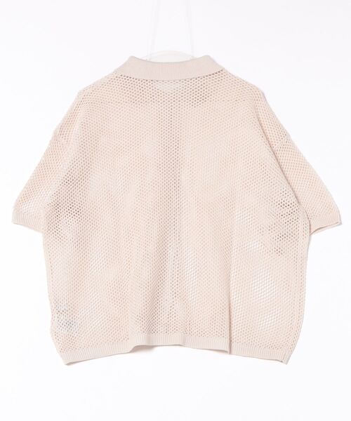 ムラサキスポーツ(ムラサキスポーツ)の「RIKKA FEMME/リッカファム サマーニットシャツ メッシュニットシャツ RF25HS09(シャツ/ブラウス・レディース・アイボリー/ネイビー・FREE)」の3枚目の写真