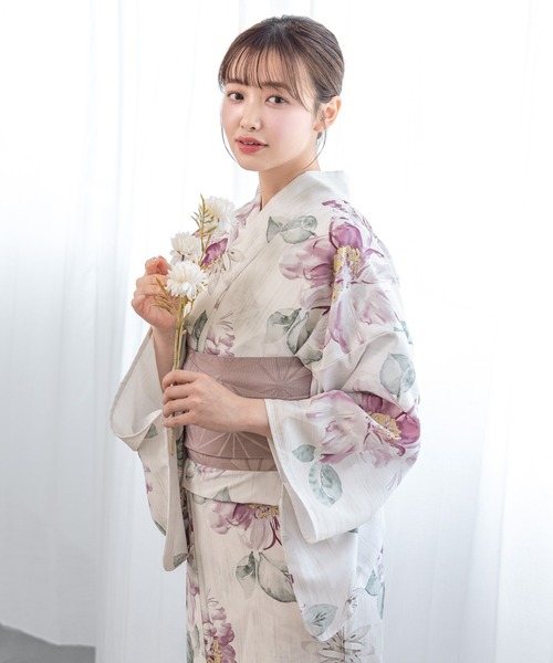 SOUBIEN] ソウビエン 浴衣 2点 セット floro レディース (浴衣/半幅帯