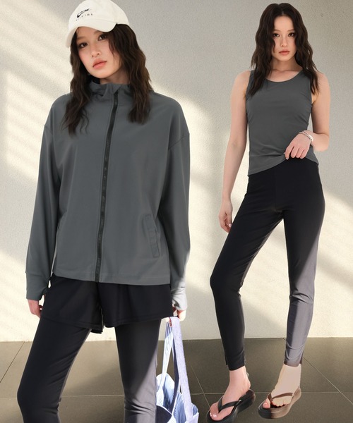 OSYAREVO 水着5点セット Lサイズ グレー セール】水着 レディース 体型