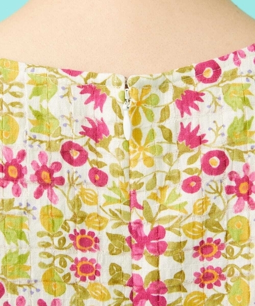 Jocomomola（ホコモモラ）の「【日本製】Rosa flamenco フラワープリントタックワンピース（ワンピース・レディース・ブルー/ピンク・40）」の17枚目の写真