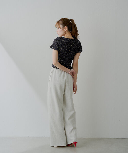 Chico(チコ)の「【6色展開】フロントリボンボレロデザインT(Tシャツ/カットソー・レディース・ホワイト/ピンク/ホワイト系その他3/ブラック系その他2/ブラウン/ブラック・FREE)」の17枚目の写真