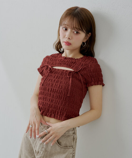 6色展開】フロントリボンボレロデザインT | Chico(チコ