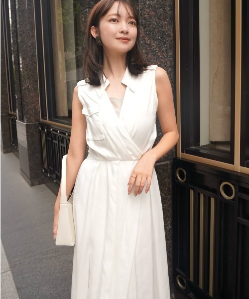 ノースリーブトレンチディティールワンピース（ワンピース