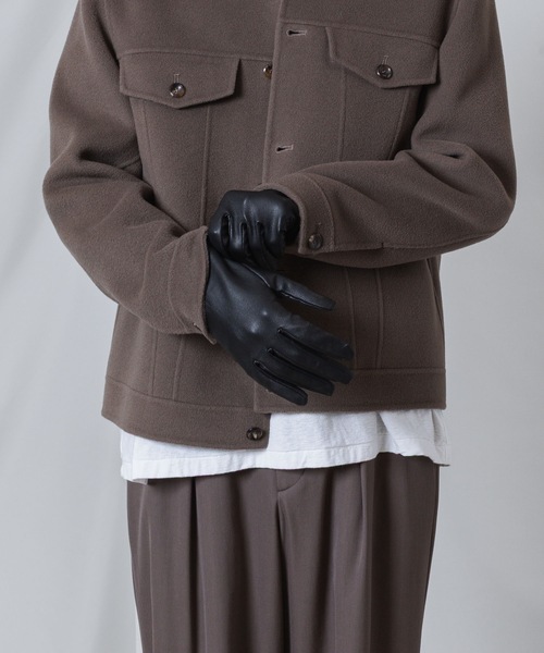 ATTACHMENT（アタッチメント）の「ストレッチ シープレザーグローブ / STRETCH SHEEP LEATHER GLOVE（手袋・メンズ・ブラック/キャメル・1/2/3）」の3枚目の写真
