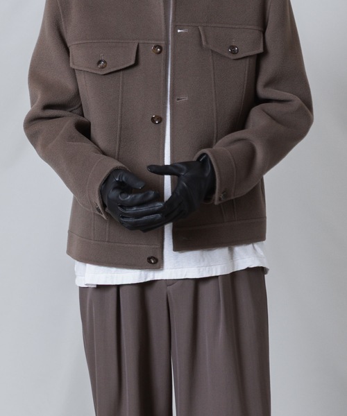 ATTACHMENT（アタッチメント）の「ストレッチ シープレザーグローブ / STRETCH SHEEP LEATHER GLOVE（手袋・メンズ・ブラック/キャメル・1/2/3）」の4枚目の写真