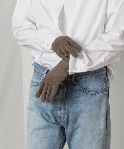 ATTACHMENT（アタッチメント）の「ストレッチ シープレザーグローブ / STRETCH SHEEP LEATHER GLOVE（手袋・メンズ・ブラック/キャメル・1/2/3）」の5枚目の写真