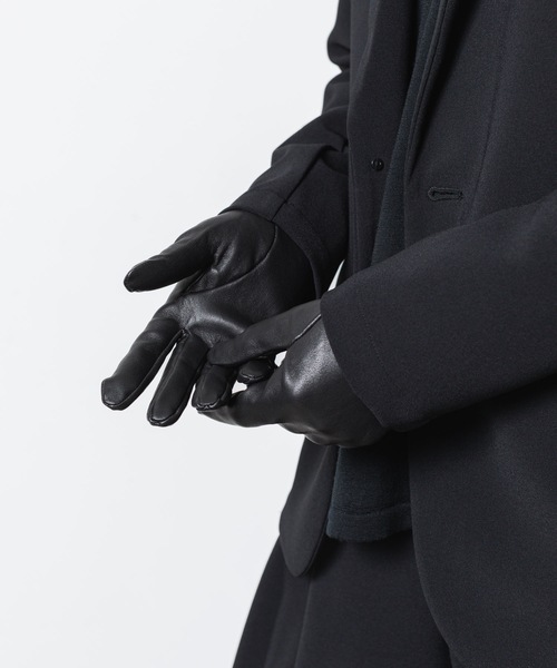 ATTACHMENT（アタッチメント）の「ストレッチ シープレザーグローブ / STRETCH SHEEP LEATHER GLOVE（手袋・メンズ・ブラック/キャメル・1/2/3）」の17枚目の写真