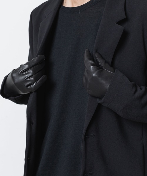 ATTACHMENT（アタッチメント）の「ストレッチ シープレザーグローブ / STRETCH SHEEP LEATHER GLOVE（手袋・メンズ・ブラック/キャメル・1/2/3）」の19枚目の写真