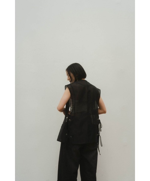 sheer undulate gillet (unisex)（ベスト）｜Knuth Marf