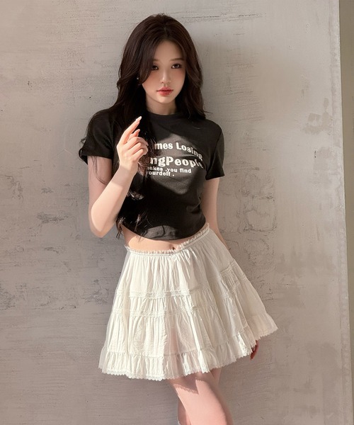 VEILA(ヴェイラ)の「ギャザーショート丈カットソー(Tシャツ/カットソー・レディース・チャコール/ブラック・フリー)」の16枚目の写真
