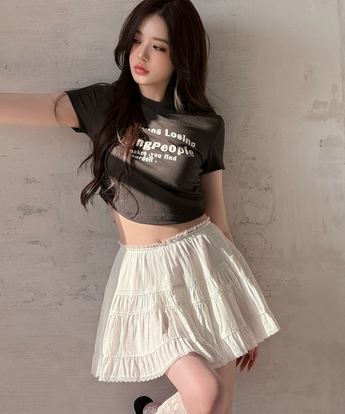 VEILA(ヴェイラ)の「ギャザーショート丈カットソー(Tシャツ/カットソー・レディース・チャコール/ブラック・フリー)」の17枚目の写真