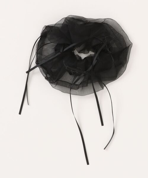 Port（ポート）の「【 Port / ポート 】 オーガンジー リボン付き ビッグ シュシュ #（シュシュ・レディース・ベージュ/ホワイト/ブラック・FREE）」の11枚目の写真